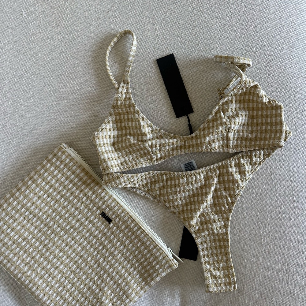 Triangl Mica Sparkly Gingham Bikini